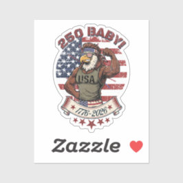 250 Baby! Amerikansk Patriotisk Örn Flex 1776-2026 Klistermärken