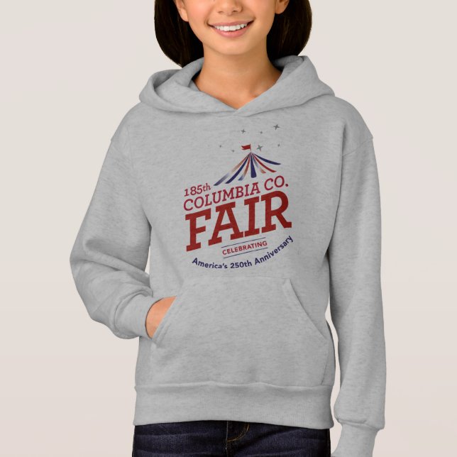 250 Barn Vit/Grå Hoodie T Shirt (Framsida)