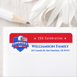 250 Celebration Patriotic Custom Return Address Returadress Etikett