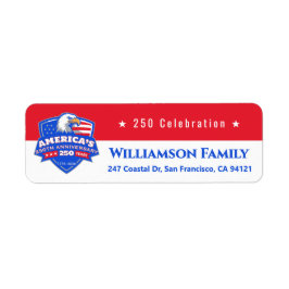 250 Celebration Patriotic Custom Return Address Returadress Etikett