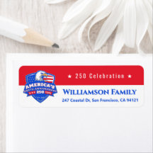 250 Celebration Patriotisk Anpassad Returadress