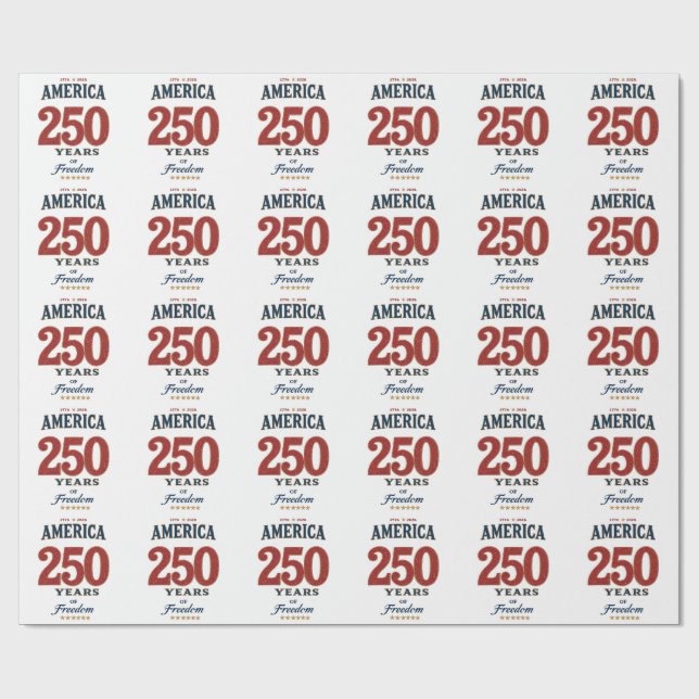 250:e Amerika Liberty 1776 Frihet Firande årsdag Presentpapper (Platt)