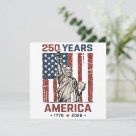 250:e Amerika Liberty Statue Obama Patriotisk Rand