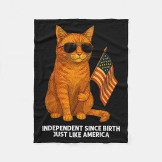 250:e USA Patriotisk 4:e Juli Konstverk Fleecefilt