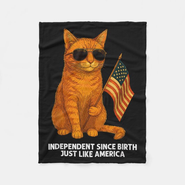 250:e USA Patriotisk 4:e Juli Konstverk Fleecefilt (Framsidan)