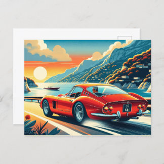 250 GTO Ferrari-inspiration Vykort