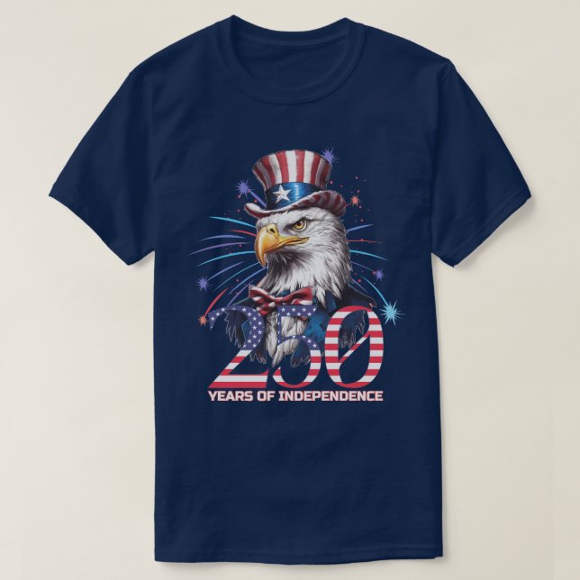 250 Oberoende Amerikanska öron T Shirt (Design framsida)