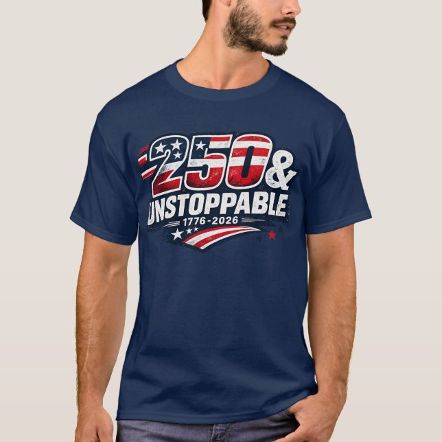 250 & Obestoppbar Tröja | Amerika 250 År Patriot (Framsida)