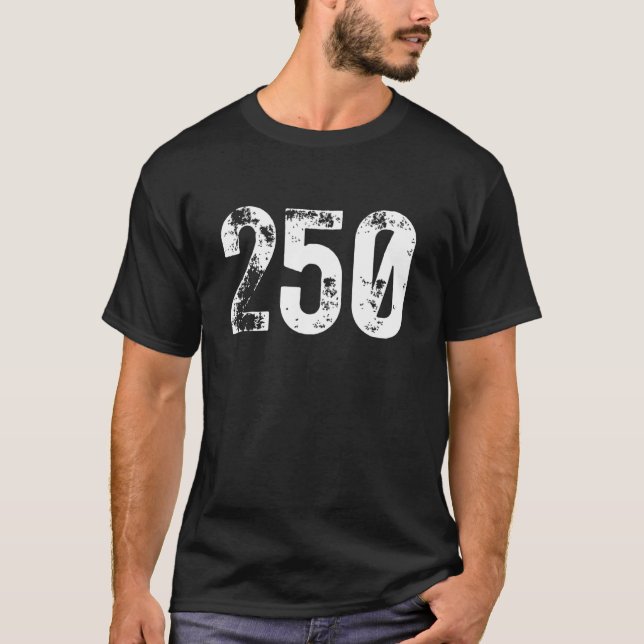 250 Områdeskod Kelowna BC mobil telefonnummerkod T Shirt (Framsida)