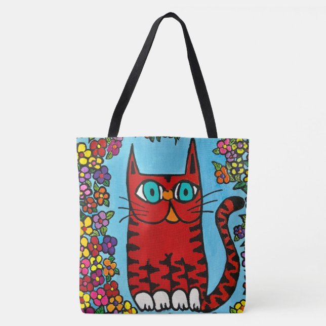 250 - Pepper the cat - Tote Bag Tygkasse (Framsida)