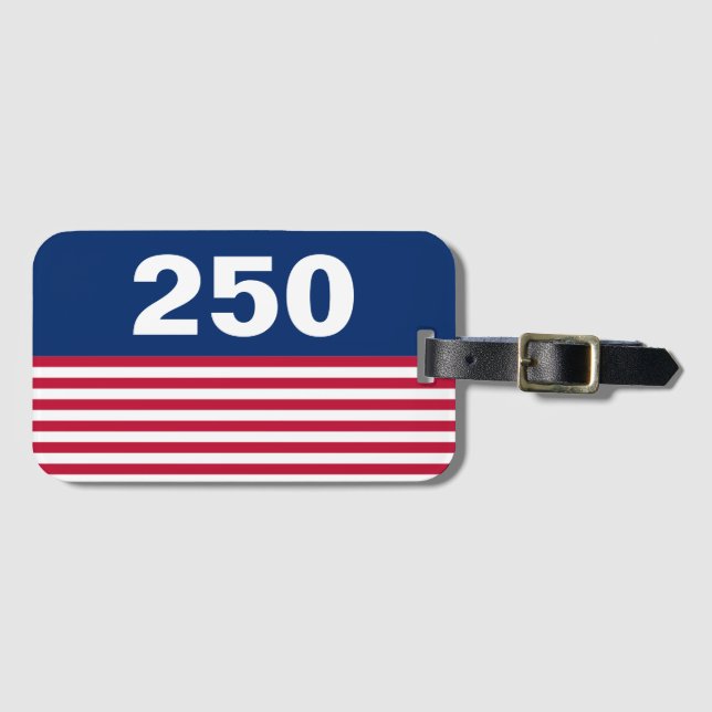 250 Röd Vit och Blå USA-jubileum Bagagebricka (Framsida horisontal)