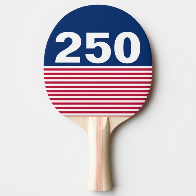 250 Röd Vit och Blå USA-jubileum Pingisracket (Framsidan)