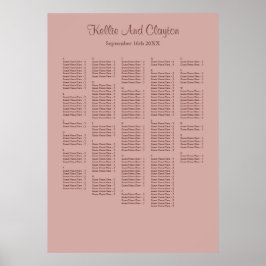250+ Sittdiagram för kanel Ro enkelt Bröllop Poster