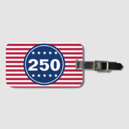 250 Stars and Stripes Red White and Blue Patriotic Bagagebricka