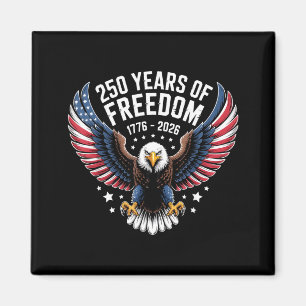 250 USA år av frihet 1776–2026 patriotisk örn Magnet