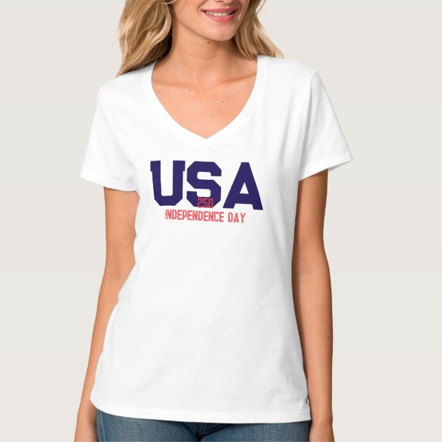 250 USA Självständighetsdag T Shirt (Framsida)