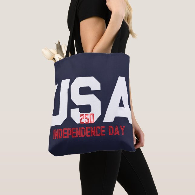 250 USA självständighetsdag Tygkasse (Närbild)