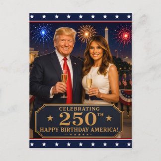 250 USA Trump Melania Semiquincentennial 1776 Vykort