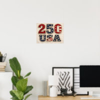 250 USA Vintage Broderi Konsttryck