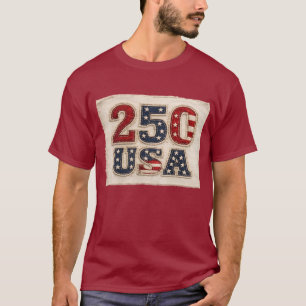 250 USA Vintage Broderikonst T Shirt