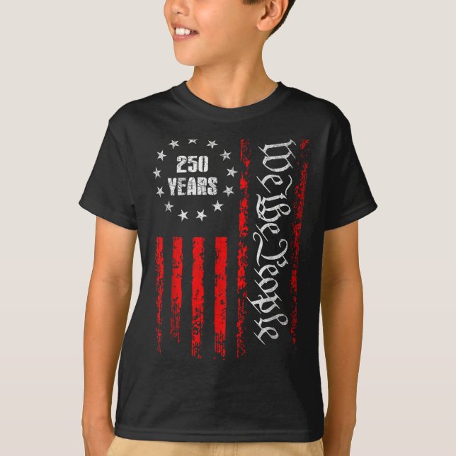 250 Years 1776-2026 250th Birthday Usa Patriotic 4 T Shirt (Framsida)