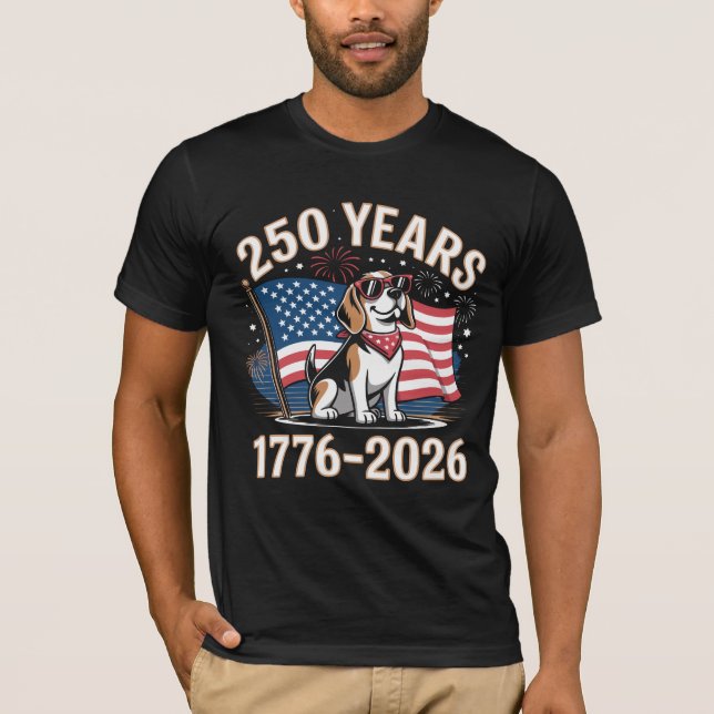 250 Years America Anniversary 250th Birthday USA T Shirt (Framsida)