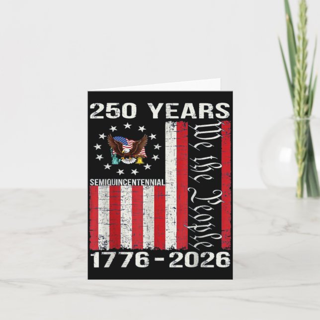 250 Years american 250th anniversary usa us flag 4 Kort (Framsida)