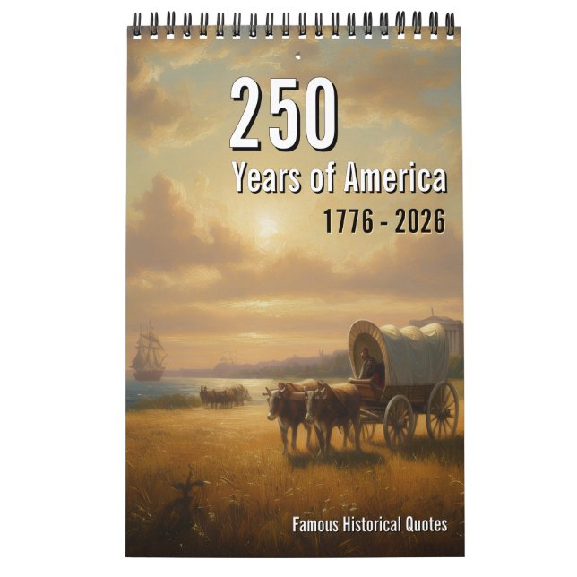 250 Years of America Calendar, American History Kalender (Omslag)