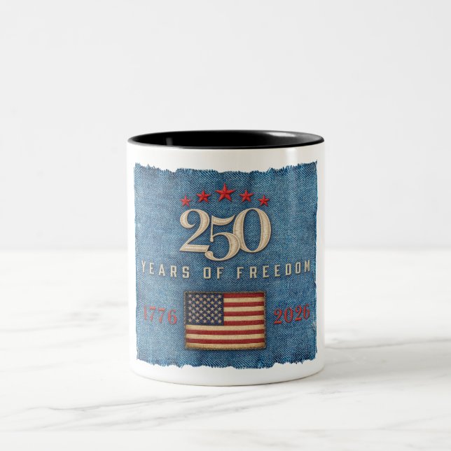 250 Years of Freedom - Coffee Mug Två-Tonad Mugg (Center)