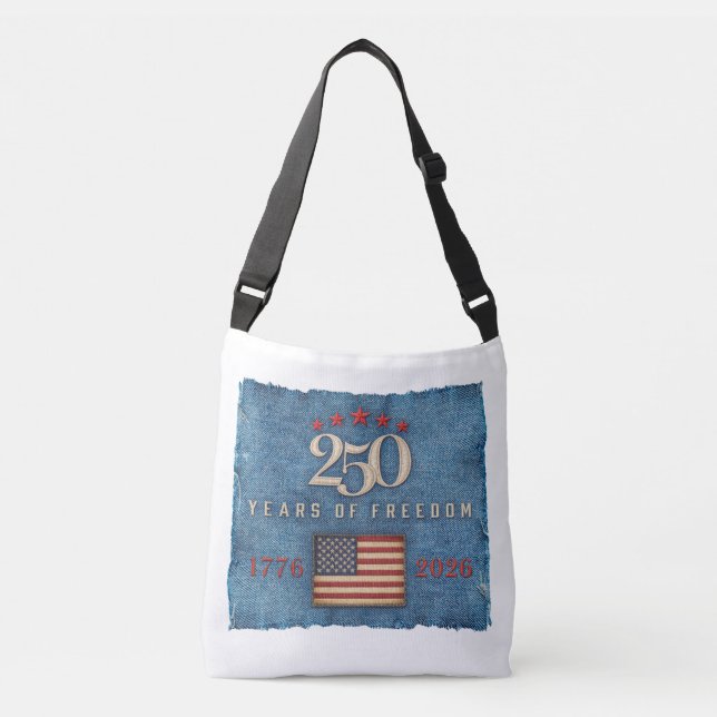 250 Years of Freedom - Crossbody Tote Bag Axelväska (Framsida)