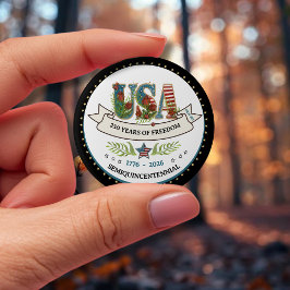 250 Years of Freedom Elegant Patriotic Star Border Knapp