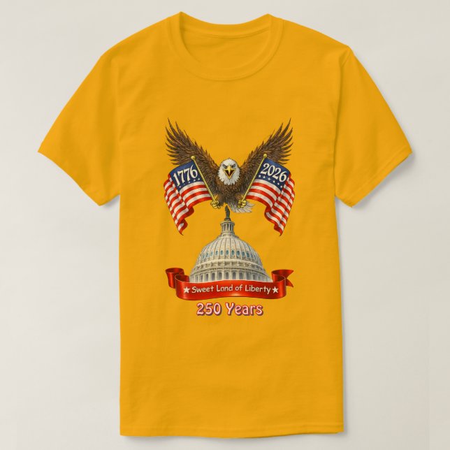 250 Years USA -7 T-Shirt (Design framsida)