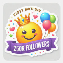 250K Följare Födelsedag
