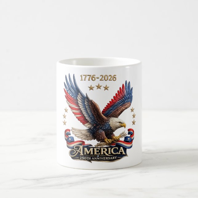 250th Anniversary America Patriotic Eagle 2026  Kaffemugg (Center)