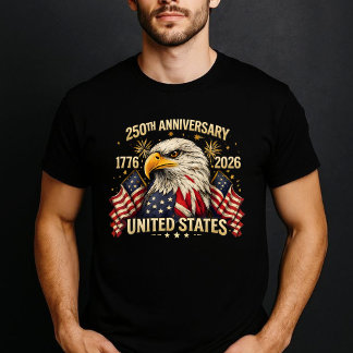 250th Anniversary Eagle USA 1776 2026 Patriotic T Shirt