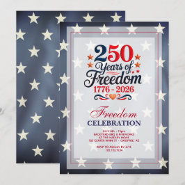 250th Anniversary Freedom Party Invitation Inbjudningar