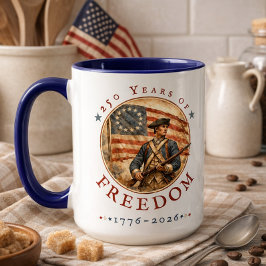 250th Anniversary Revolutionary Soldier Freedom Mugg