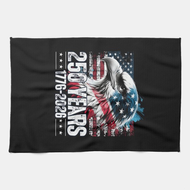 250th Anniversary United States Birthday Long Slee Kökshandduk (Horisontell)