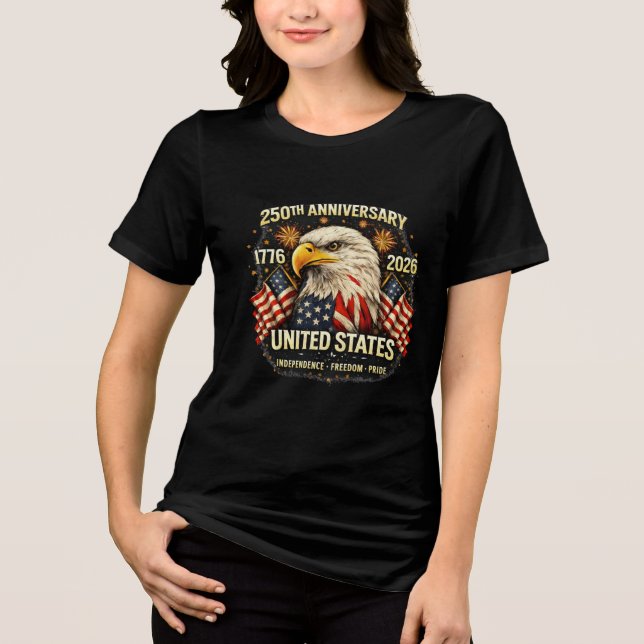 250th Anniversary United States Shirt Eagle USA  T Shirt (Framsida)