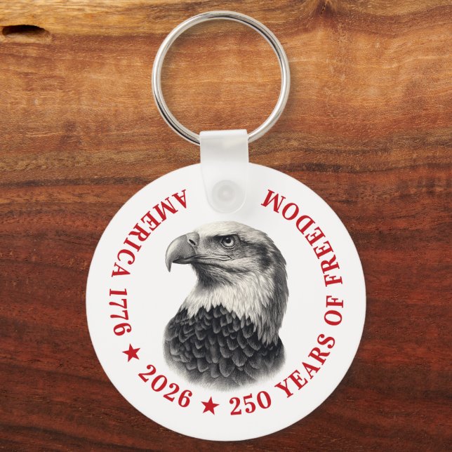 250th Anniversary USA 2026 Bald Eagle  Nyckelring (Baksida)