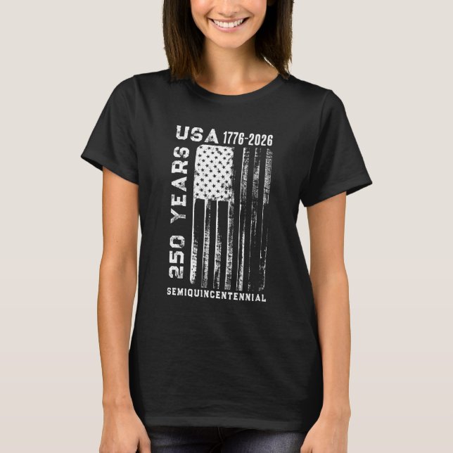 250Th Anniversary USA 4Th Of July T-Shirt (Framsida)
