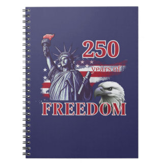 250th Anniversary USA Flag Liberty Eagle Freedom Anteckningsbok