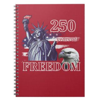 250th Anniversary USA Flag Liberty Eagle Freedom Anteckningsbok