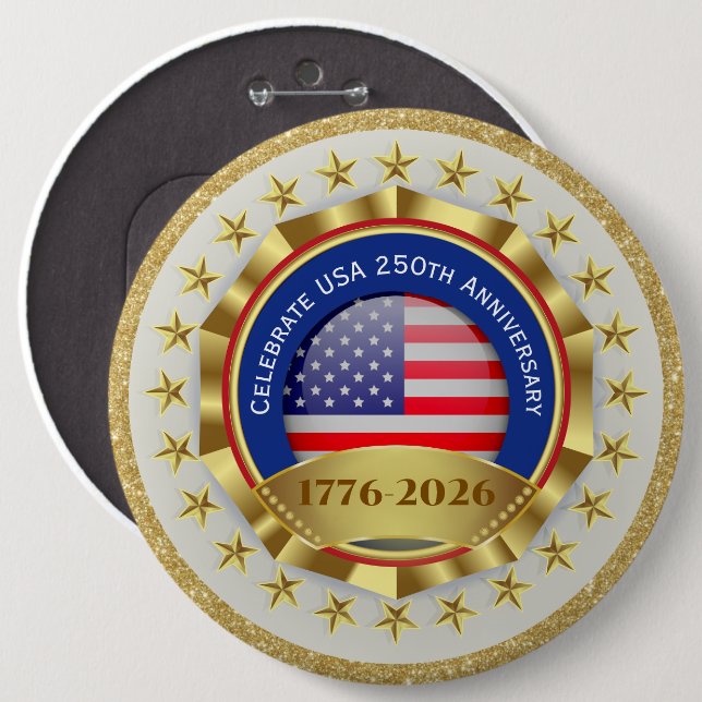 250th Anniversary USA Patriotic | 1776–2026 Knapp (Framsida & baksida)