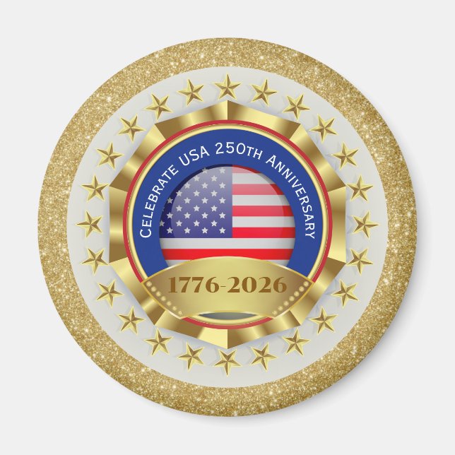 250th Anniversary USA Patriotic | 1776–2026 Magnet (Framsidan)