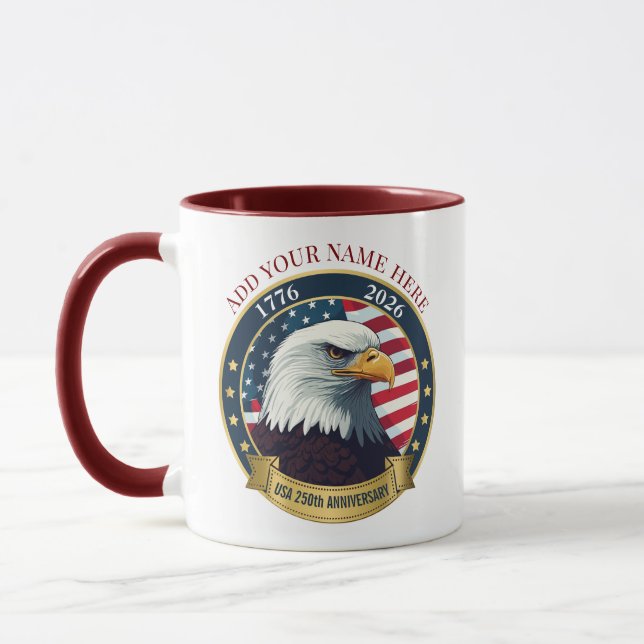 250th Anniversary USA Patriotic | 1776–2026 Mugg (Vänster)