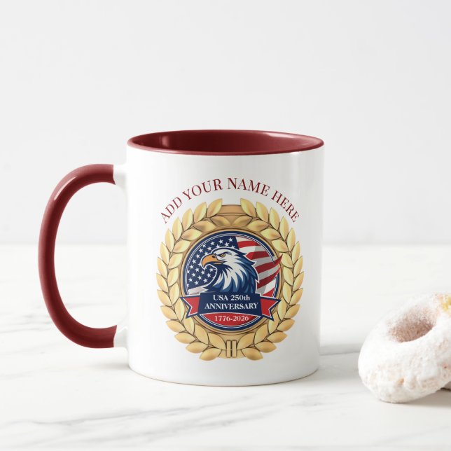 250th Anniversary USA Patriotic | 1776–2026 Mugg (Med munk)