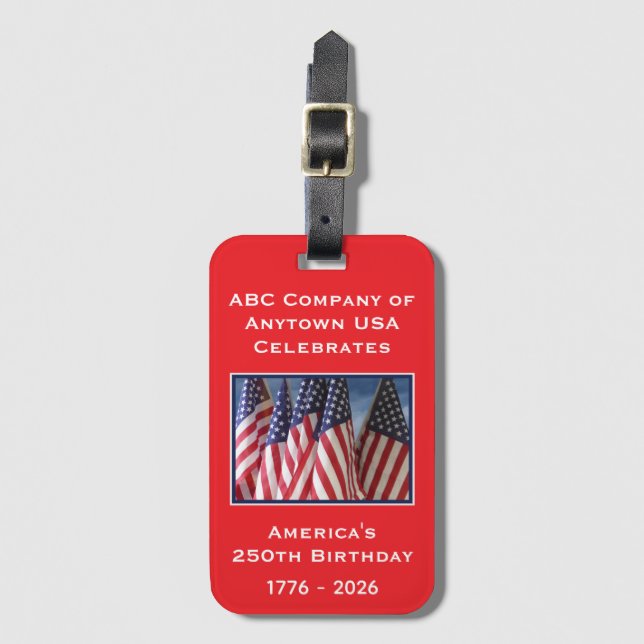 250th Anniversary USA Patriotic Commemorative Bagagebricka (Framsida vertikal)