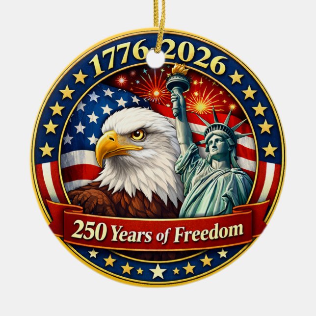 250th Anniversary USA Round Ornament (Framsidan)