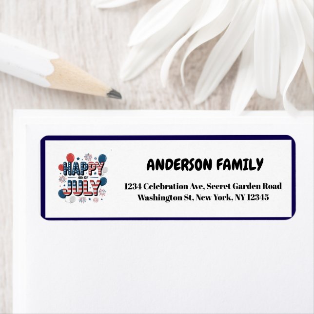 250th  Celebration Label Returadress Etikett (Insitu)